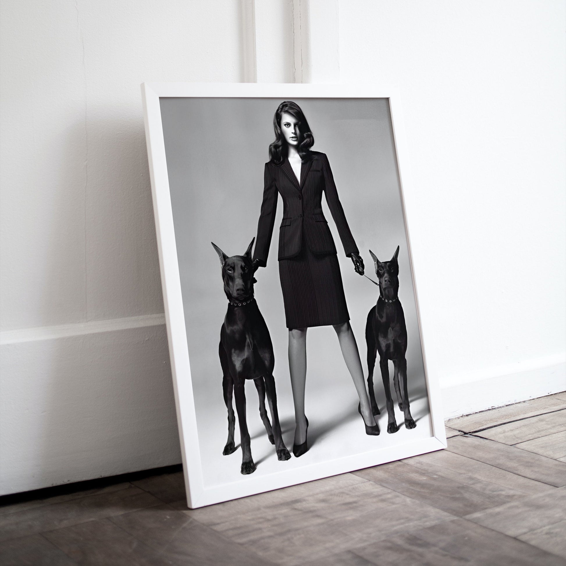 Set of 2 Luxury Fashion Dog DIGITAL PRINTS, Doberman Poster, Luxury Fashion Wall Art, Printable Dog Photo, Designer Wall Art, Hypebeast