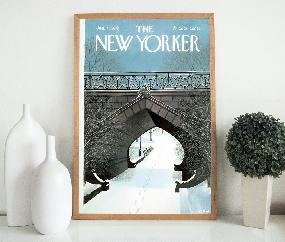 New Yorker Magazine Cover Poster Set Of 6 DIGITAL PRINT, Vintage Art, Retro Magazine Posters, Trendy Magazine art, Vintage Magazine Print