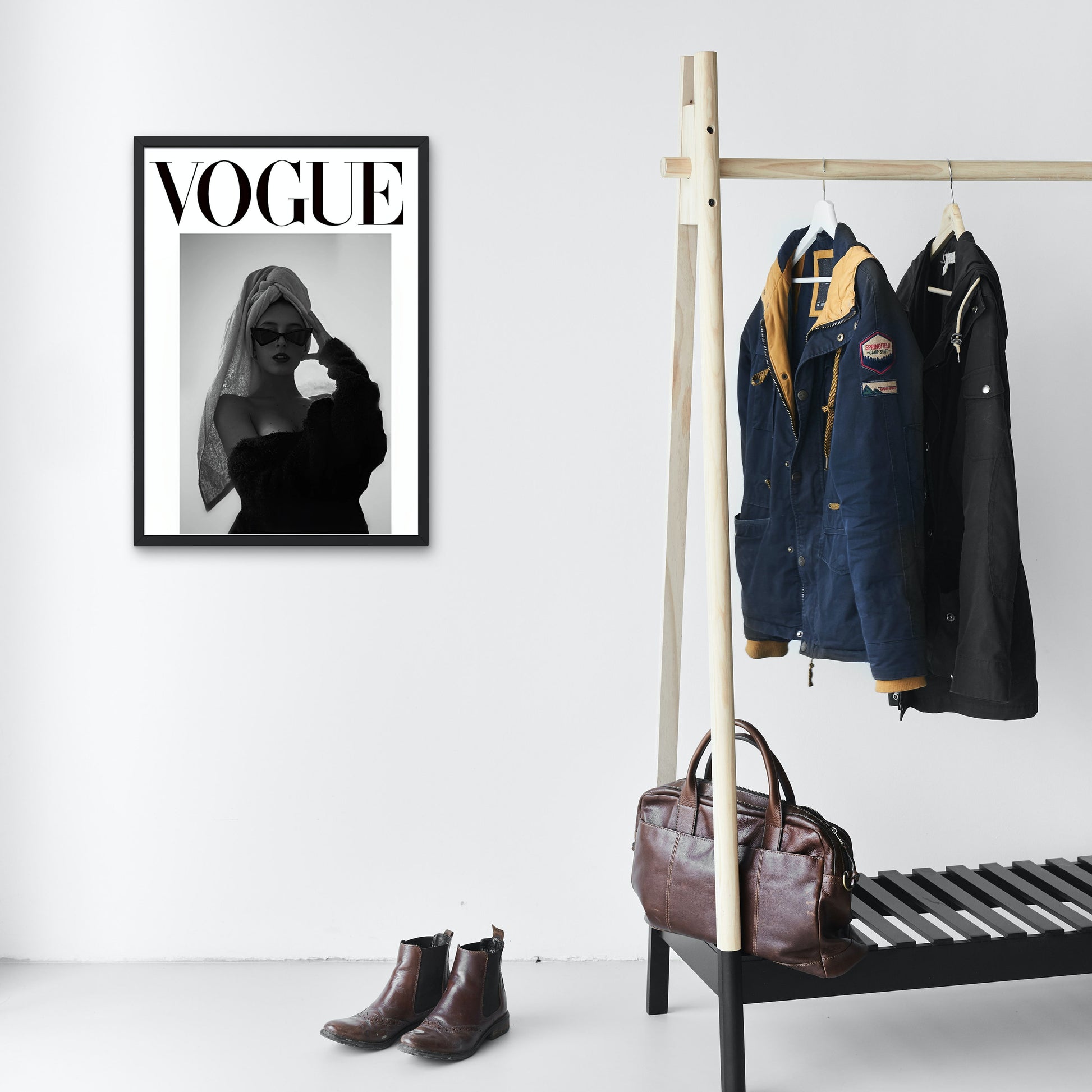 PRINTABLE set of 3 Black and White Vogue Fashion Posters, Luxury fashion wall art prints, Fashion poster black & white, Glam posters DIGITAL