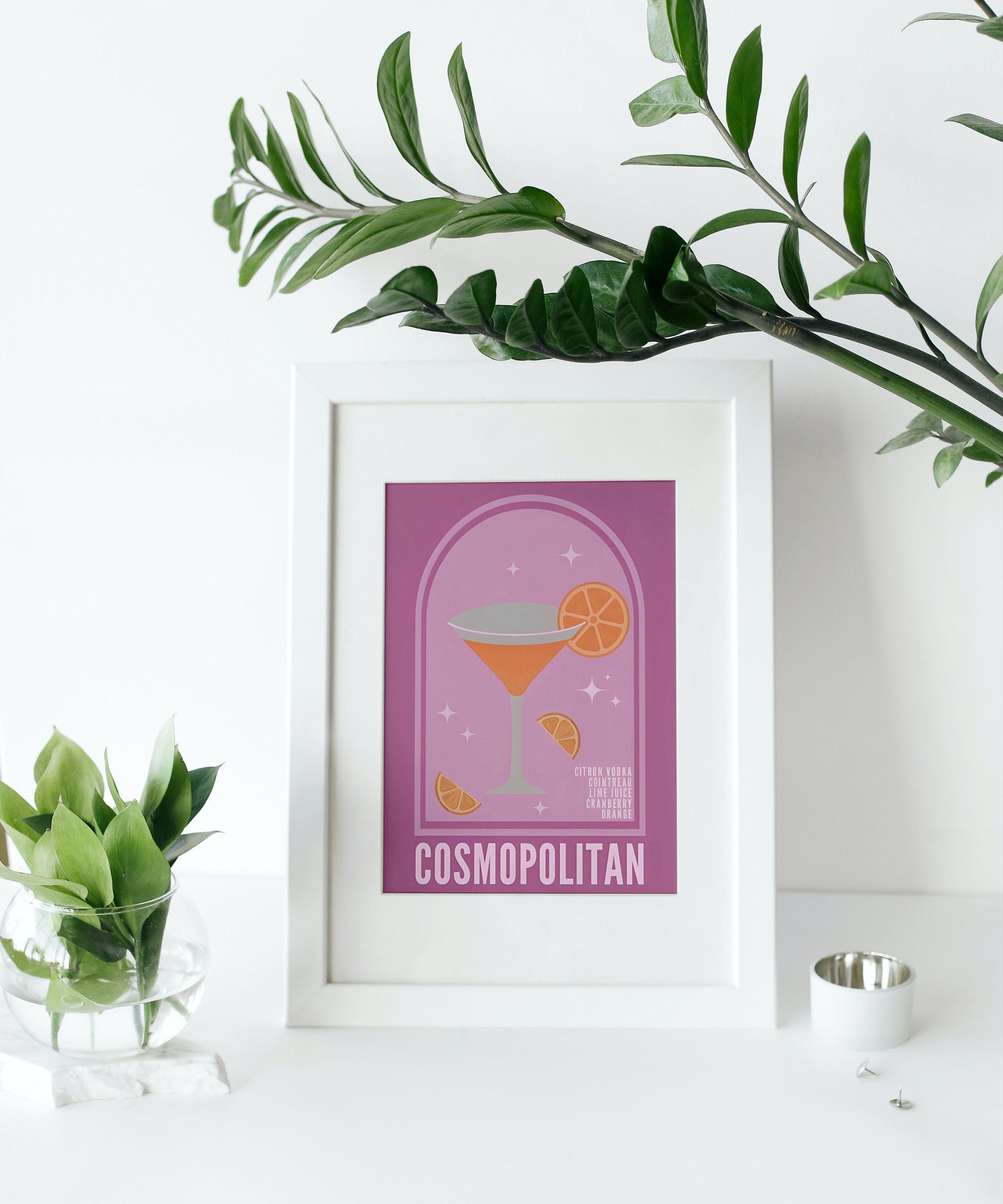 Preppy Cocktail Prints Set of 4 DIGITAL DOWNLOAD, Bar Cart Decor, Colorful Cocktail Prints With Recipes, Retro Cocktail Posters,