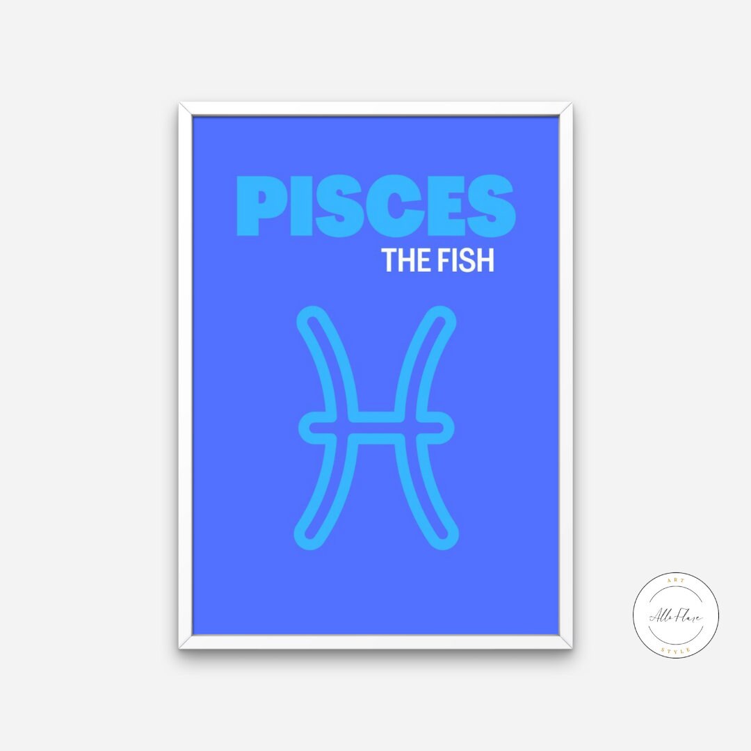 Astrology Poster Pisces, Pisces Wall Art Zodiac Poster PRINTABLE ART, Astrology Zodiac Gifts, Pisces Poster, Astrology decor, astrology signs | Posters, Prints, & Visual Artwork | 70s hippie decor, abstract boho wall art, aesthetic hippie room decor, art for bedroom, art ideas for bedroom walls, art printables, astrology art print, astrology png, bathroom wall art printables, beach art for wall, beach canvas art, beach wall art, beach wall decor, beachy wall decor, bedroom art, bedroom decor hippie, bedroom