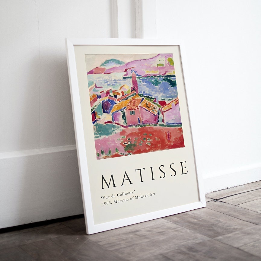 Matisse Set of 2 DIGITAL PRINTS, Museum Poster Prints, Matisse Garden, Landscape at Coulliere, Vintage botanical prints set, Exhibition Wall