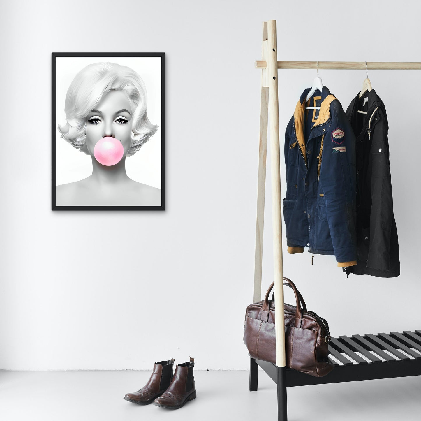 Brigitte Bardot & Marilyn Monroe Bubble Gum Wall Art INSTAND DOWNLOAD, Fashion Posters, Black and White Prints, Glam Wall Art, Hypebeast