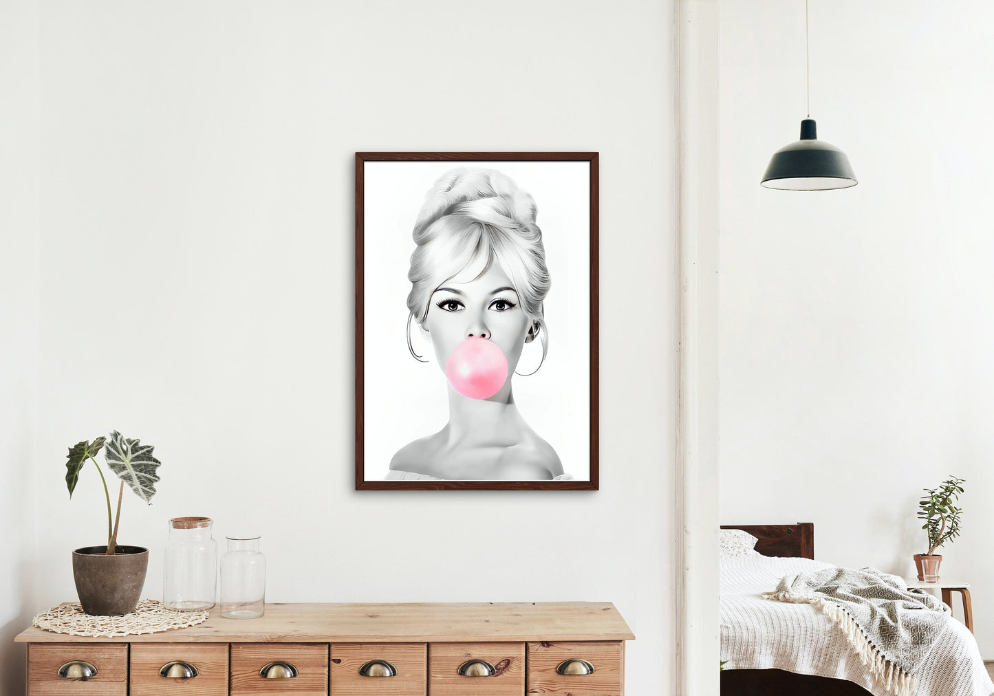 Brigitte Bardot & Marilyn Monroe Bubble Gum Wall Art INSTAND DOWNLOAD, Fashion Posters, Black and White Prints, Glam Wall Art, Hypebeast