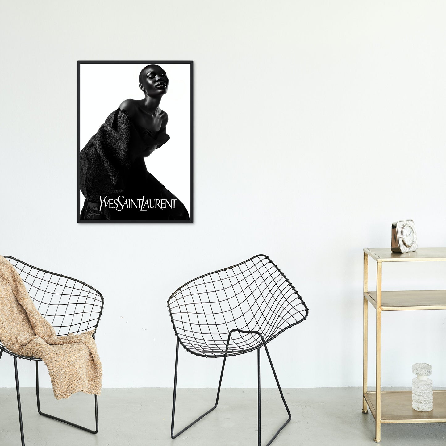 Luxury Fashion Poster Black and White PRINTABLE, Fashion Editorial, Designer Poster, Model Photo, Designer Wall Art, Luxury Fashion Art, b&w