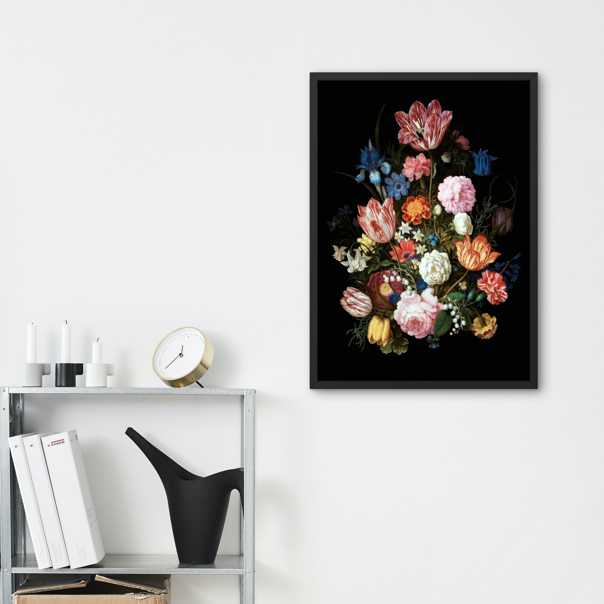 Moody Vintage Flower Print INSTANT DOWNLOAD, Victorian art, Dark Academia Decor, Dark Floral Still Life Oil Painting, Rustic Floral print