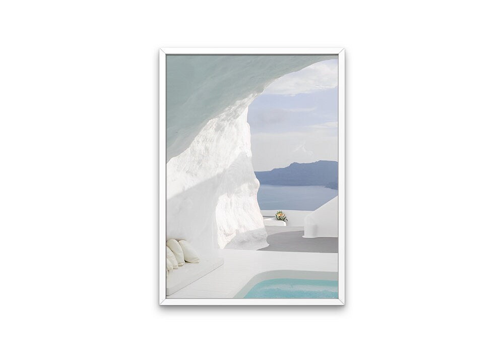 Greece Prints Set of 8 Wall Art PRINTABLE, Santorini Gallery Wall Set, Pastel Mediterranean Art, Neutral Beach Photography, Travel Posters