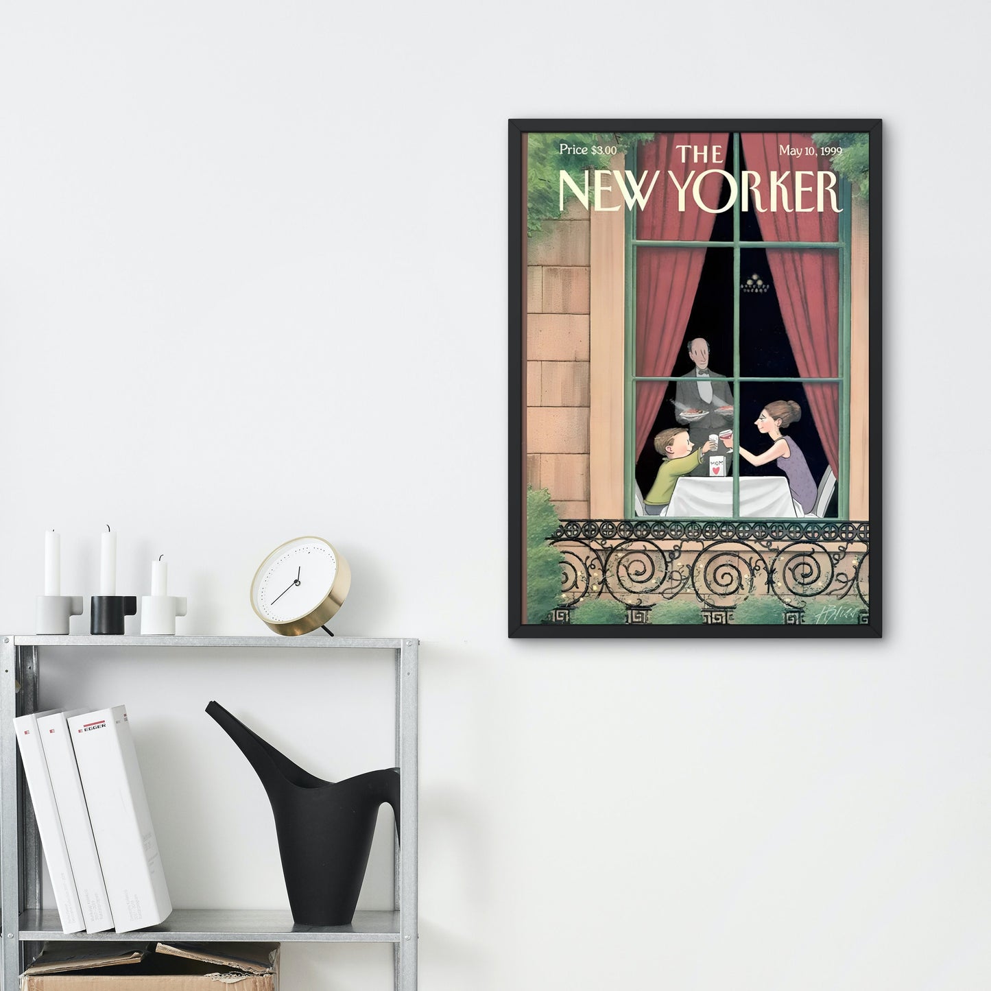 The New Yorker Vintage cover May 1999 edition PRINTABLE, Vintage Art, The New Yorker Retro Magazine Print, Trendy Magazine Art, Mother's day