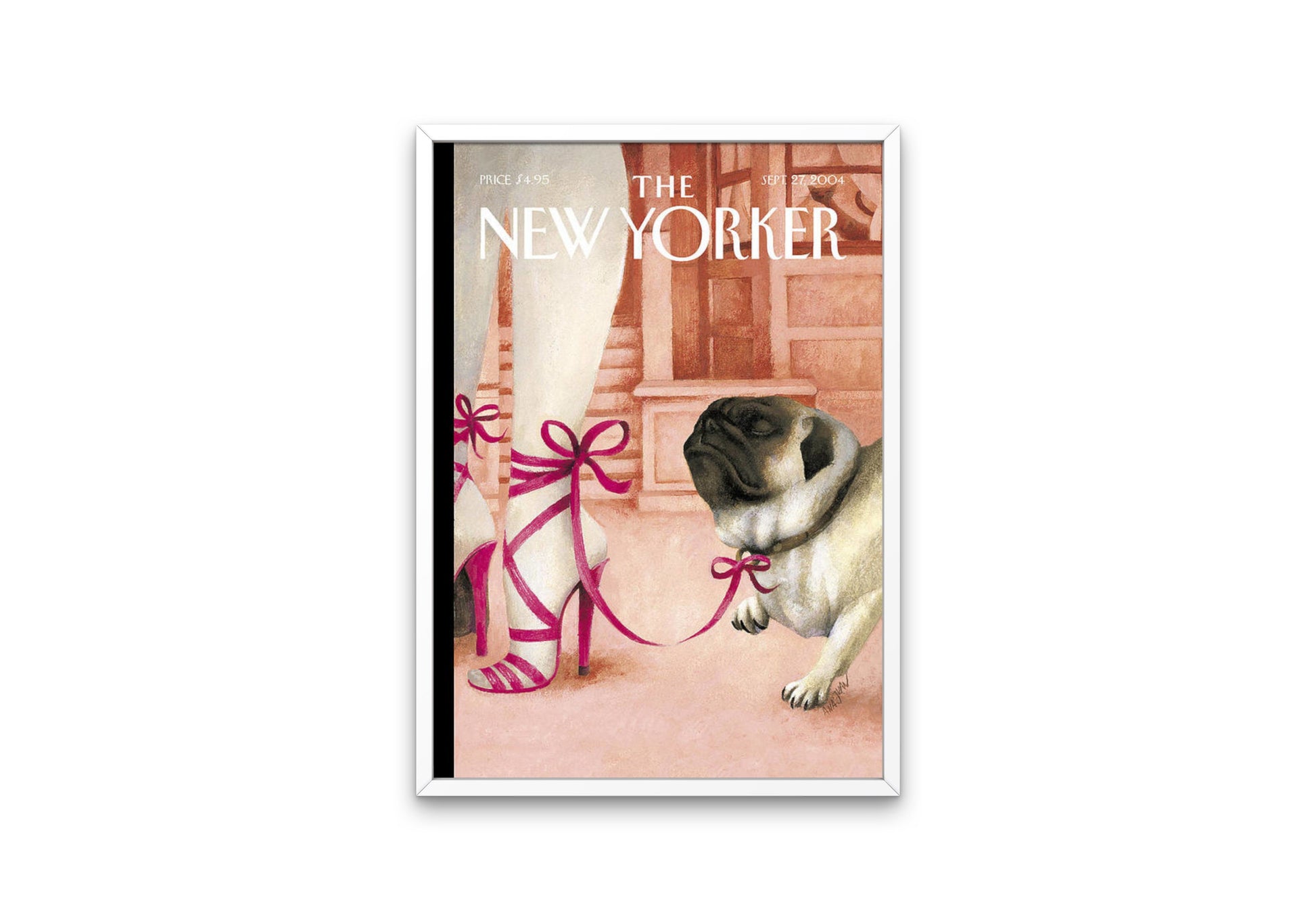 The New Yorker Pug Cover September 2004 edition PRINTABLE, Dog Lover Vintage Art, The New Yorker Retro Magazine Prints, Trendy Magazine Art