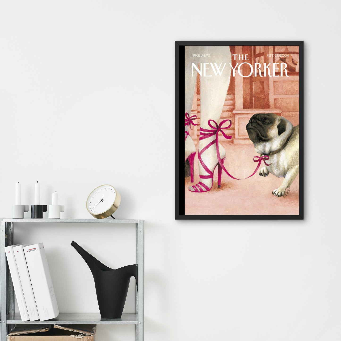 The New Yorker Pug Cover September 2004 edition PRINTABLE, Dog Lover Vintage Art, The New Yorker Retro Magazine Prints, Trendy Magazine Art