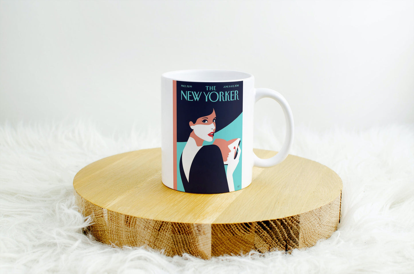 The New Yorker Lady Wearing Hat Page Turner June 2016 edition PRINTABLE, The New Yorker Magazine Print, Trendy Magazine Art, Glam decor