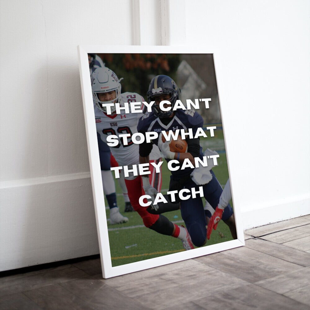 American Football Motivational Poster PRINTABLE, Sport prints, Football Player Gift, Football Poster, Reach for the Stars, Inspirational