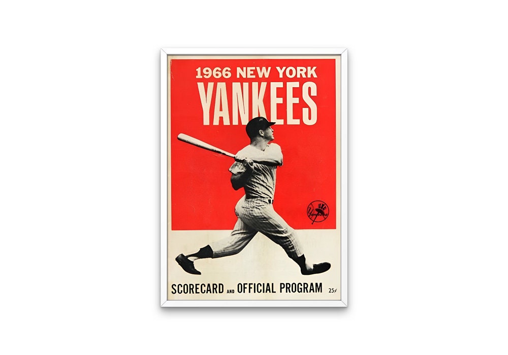 Baseball Poster INSTANT DOWNLOAD, New York Yankees Vintage Poster, Baseball Decoration, Sport Print, Baseball Gift Ideas, Baseball Printable