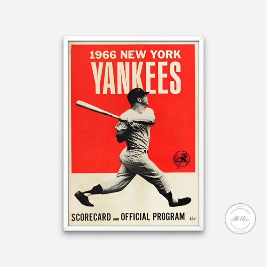 Baseball Poster INSTANT DOWNLOAD, New York Yankees Vintage Poster, Baseball Decoration, Sport Print, Baseball Gift Ideas, Baseball Printable