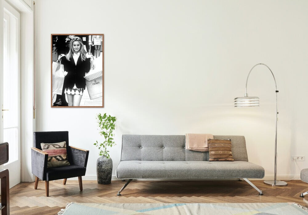 Cher Horowitz Clueless Poster INSTANT DOWNLOAD, Pop Culture Art Print, Black & White Prints, Movie/Show Poster Wall Art, Pop Art, Glam Décor