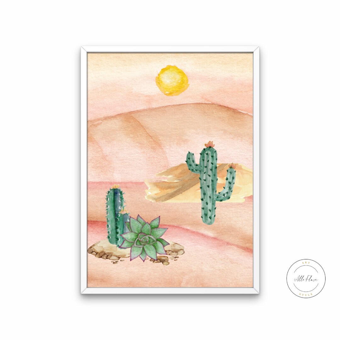 Watercolor Desert DIGITAL ART PRINT, Cactus Wall Art, Landscape Prints Wall Art, American Rustic Country Art, Ranch Cowboy Decor, country style | Posters, Prints, & Visual Artwork | arizona print, art for bedroom, art ideas for bedroom walls, art printables, bathroom wall art printables, bedroom art, bedroom pictures, bedroom wall art, bedroom wall art ideas, bedroom wall painting, buy digital art prints online, buy digital prints online, canvas wall art for living room, contemporary farmhouse decor, countr
