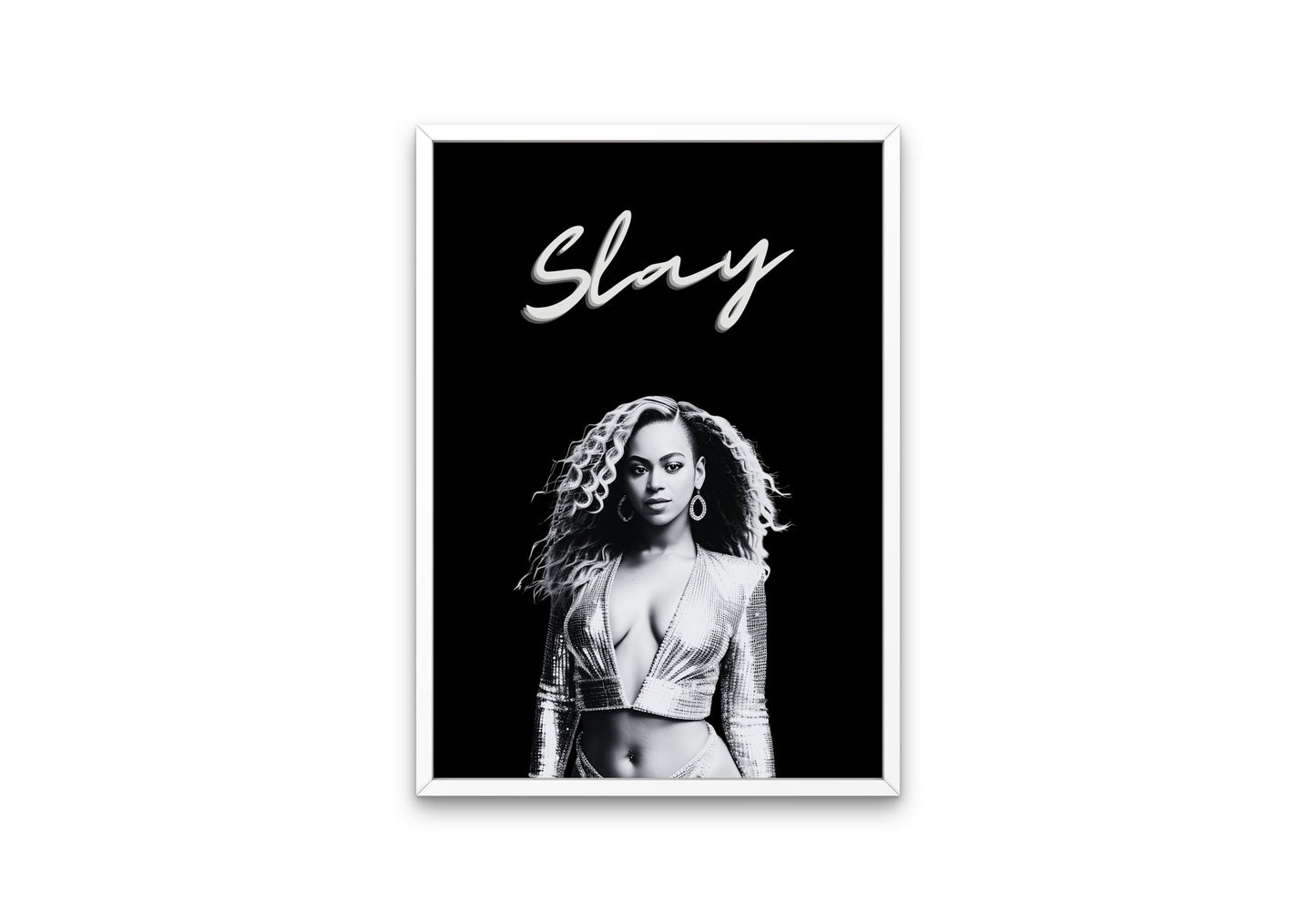 Black and White Slay Beyonce Poster INSTANT DOWNLOAD, Hypebeast, Urban art print, Hip hop lifestyle, Graffiti poster, 90s pop art girls