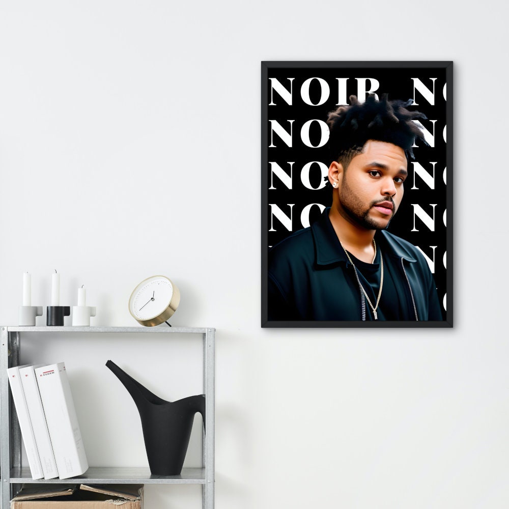 The Weeknd Poster Noir INSTANT DOWNLOAD, Hypebeast Poster, Urban art print, Celebrity poster, Alternative R&B Hip Hop Pop Culture Decor