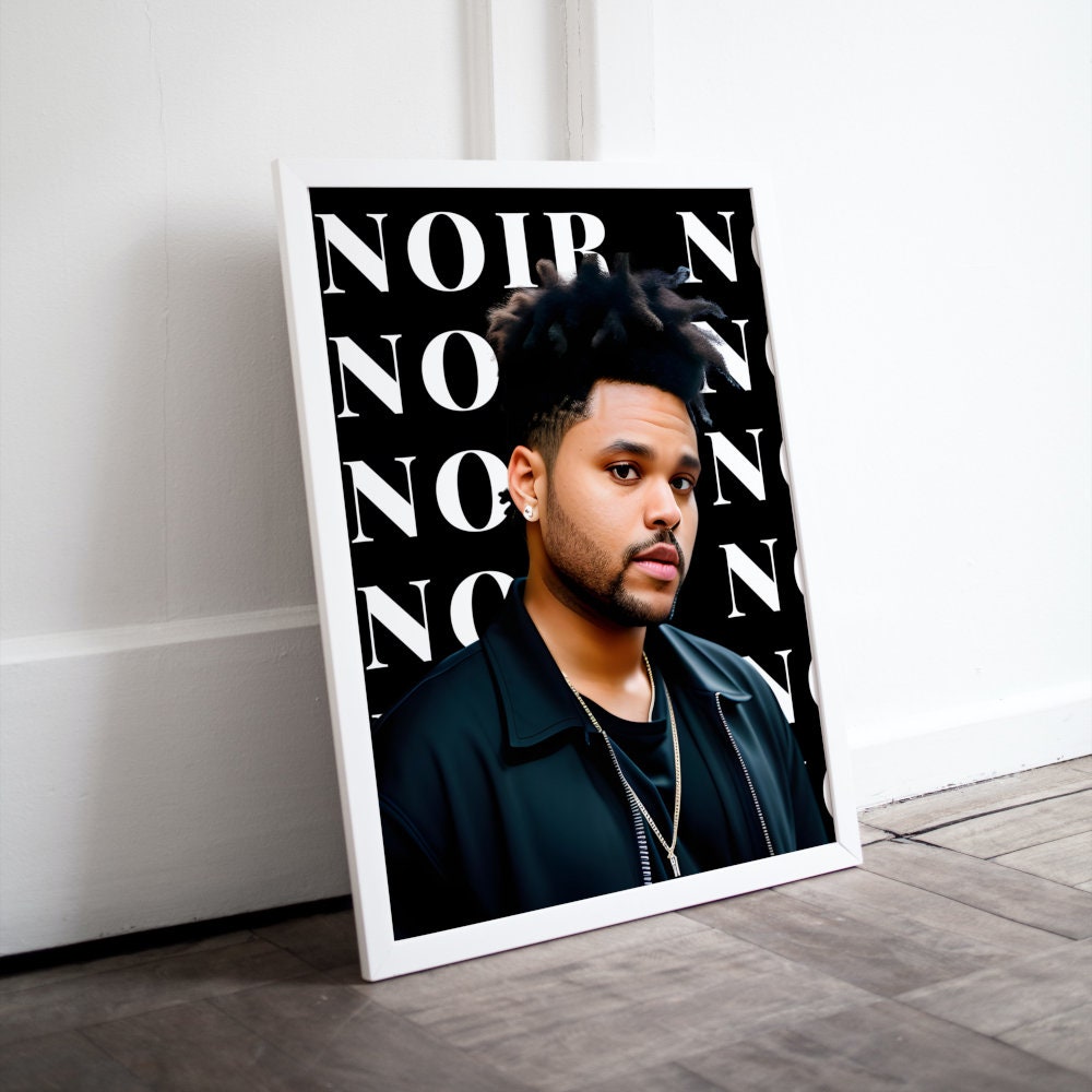 The Weeknd Poster Noir INSTANT DOWNLOAD, Hypebeast Poster, Urban art print, Celebrity poster, Alternative R&B Hip Hop Pop Culture Decor