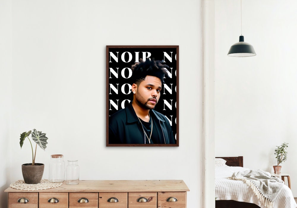 The Weeknd Poster Noir INSTANT DOWNLOAD, Hypebeast Poster, Urban art print, Celebrity poster, Alternative R&B Hip Hop Pop Culture Decor