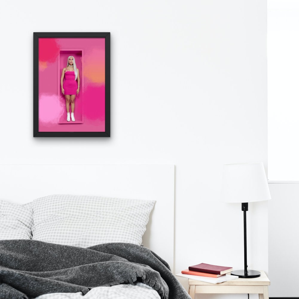 Preppy Barbie Poster INSTANT DOWNLOAD, Hot Pink Wall Art, Preppy Wall Art, Pink Preppy decor, Trendy Digital Prints, Barbiecore aesthetic