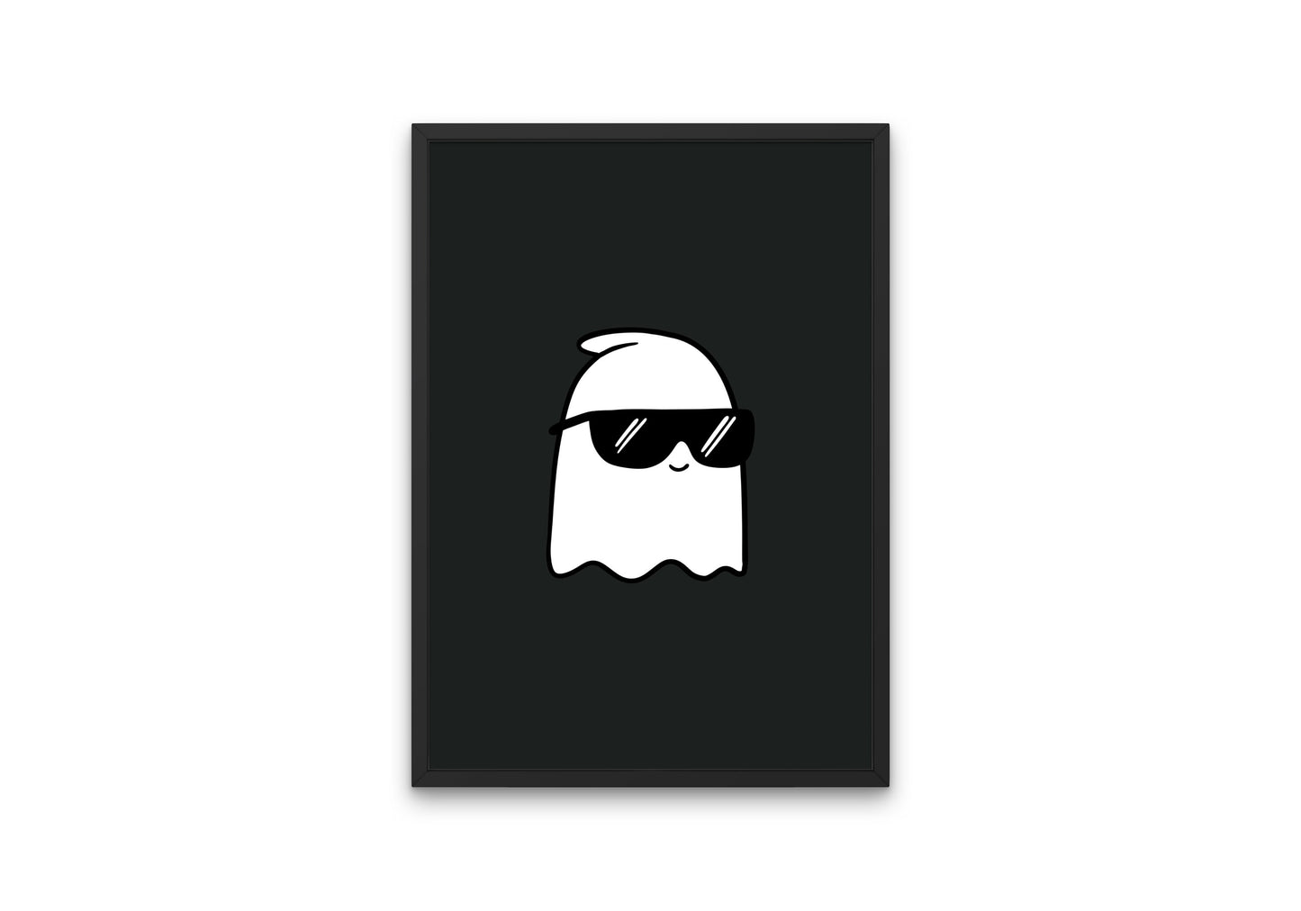 Cool Ghost Printable Black & White Poster INSTANT DOWNLOAD, Musician Gift, cute ghost decor, cool poster, Rock and roll decor, modern gothic