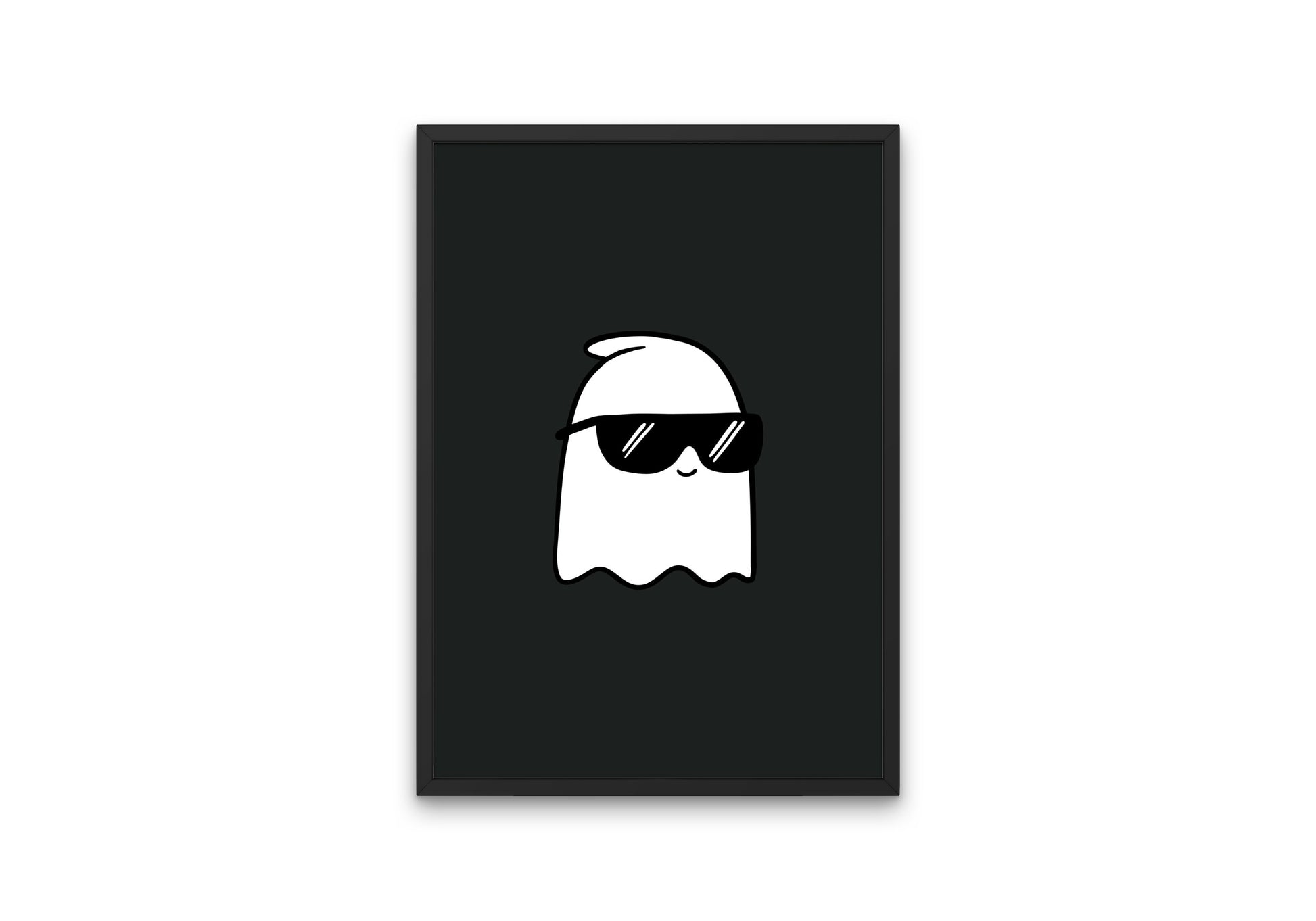 Cool Ghost Printable Black & White Poster INSTANT DOWNLOAD, Musician Gift, cute ghost decor, cool poster, Rock and roll decor, modern gothic