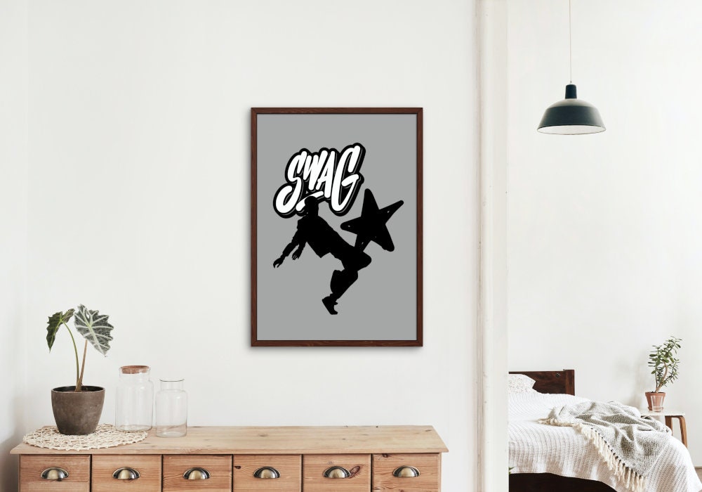 Swagger Poster Graffiti Print INSTANT DOWNLOAD, Hip hop culture poster, Urban art print, Hip hop lifestyle, Graffiti poster, Skater gifts