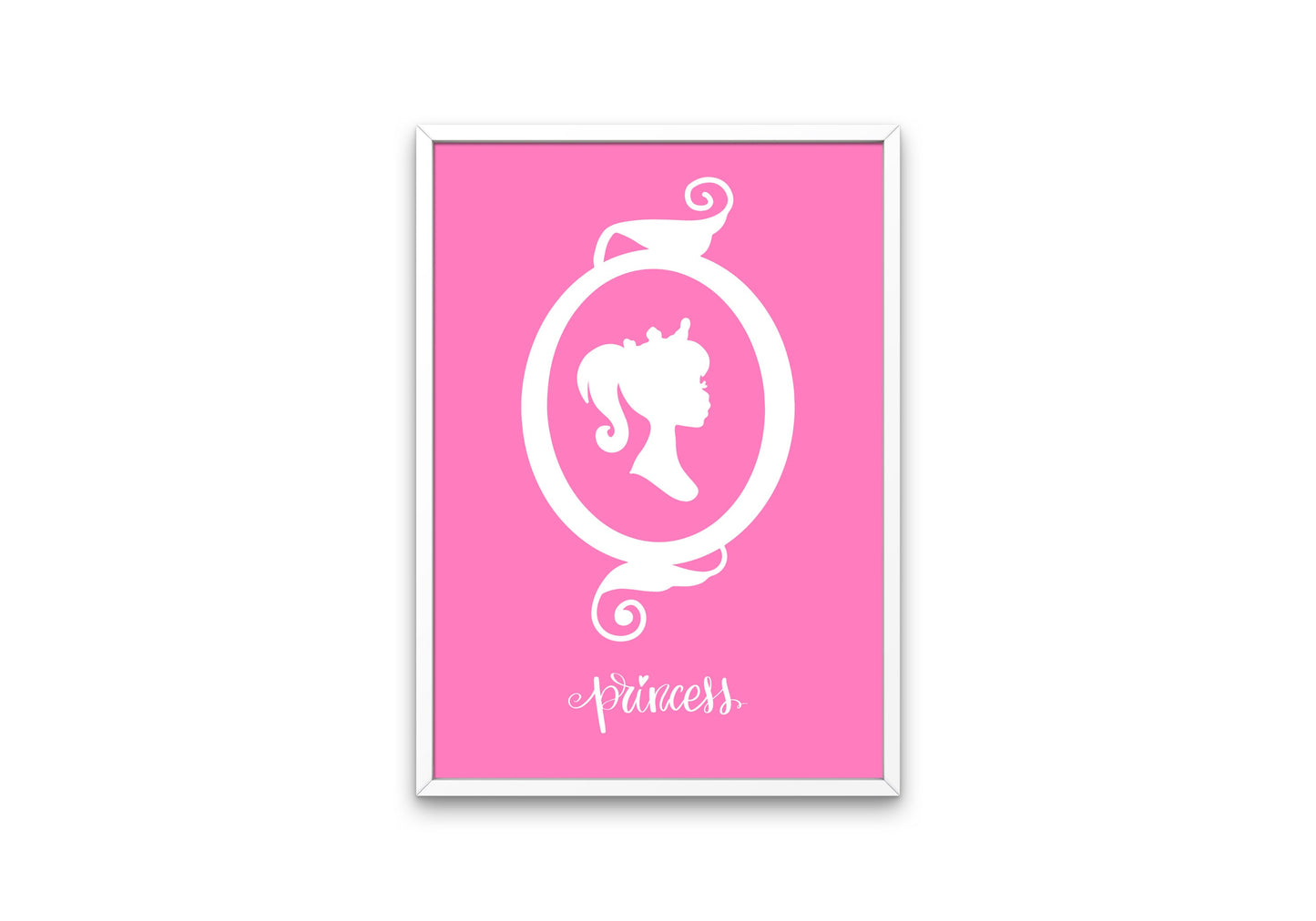 Pink Princess Poster INSTANT DOWNLOAD, Hot Pink Wall Art, Preppy Poster, Y2K Aesthetic Print, Girly Wall Art, Princess decorations, bougie