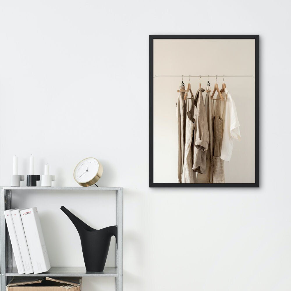 Set of 4 prints minimal neutral fashion posters INSTANT DOWNLOAD, closet flower architecture, fashion gallery wall, beige prints, glam décor