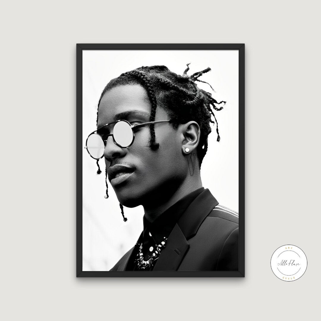 Luxury Fashion ASAP Rocky Poster DIGITAL ART PRINT, Designer Wall Art, Printable Luxury Fashion Wall Art, Hypebeast Poster, Black & White Décor | Posters, Prints, & Visual Artwork | art for bedroom, art ideas for bedroom walls, art printables, art prints black and white, asap rocky, bathroom wall art printables, bedroom art, bedroom pictures, bedroom wall art, bedroom wall art ideas, bedroom wall painting, black and white, black and white art print, black and white art prints, black and white art wall, blac