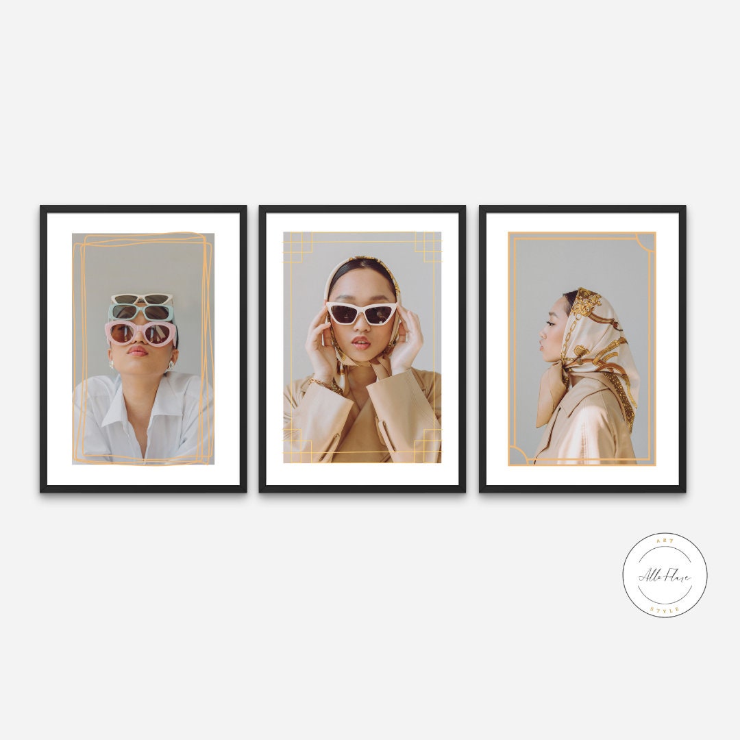 Set of 3 Beige Fashion Posters INSTANT DOWNLOAD, Fashion photography, printable hypebeast, fashion wall art, designer wall art glam décor