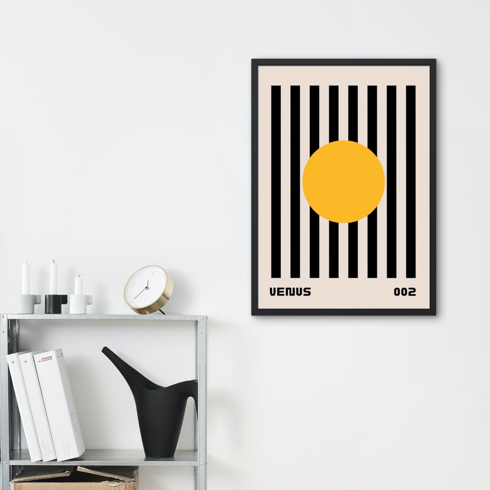Venus poster INSTANT DOWNLOAD, solar system poster, indie room décor, astronomy poster, vintage astronomy, space poster, Bauhaus minimal