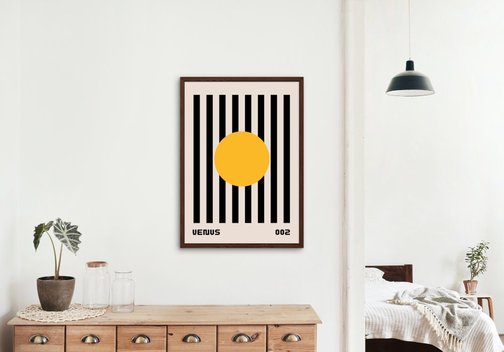 Venus poster INSTANT DOWNLOAD, solar system poster, indie room décor, astronomy poster, vintage astronomy, space poster, Bauhaus minimal