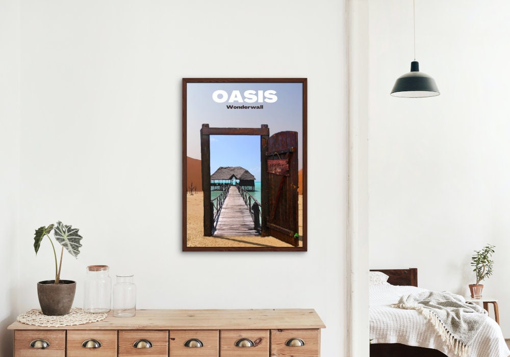 Oasis Poster INSTANT DOWNLOAD, Wonderwall, Alternative Rock, Music Wall Decor, Music Poster, 90s decor, rock roll poster, album cover poster