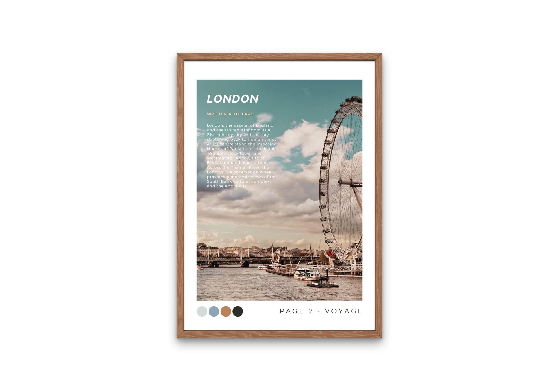 Vintage London Travel Poster DIGITAL PRINT, Travel Art Print, London city poster, Famous places, Retro travel poster, vintage travel print