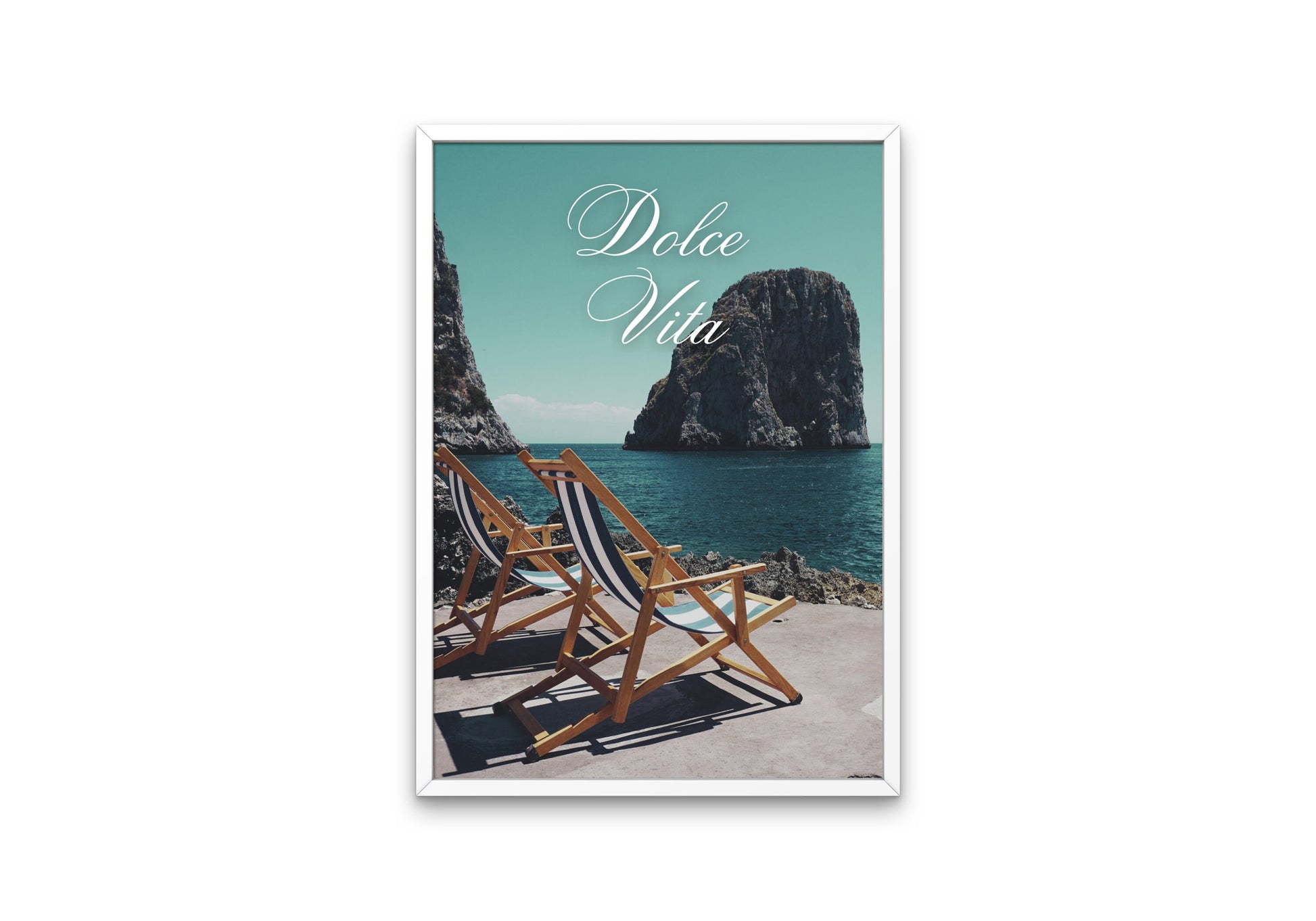 Dolce Vita Capri Poster INSTANT DOWNLOAD, Pastel Mediterranean Decor, Beach Photography, Relaxing wall art, Summer Print, Capri Italy Print