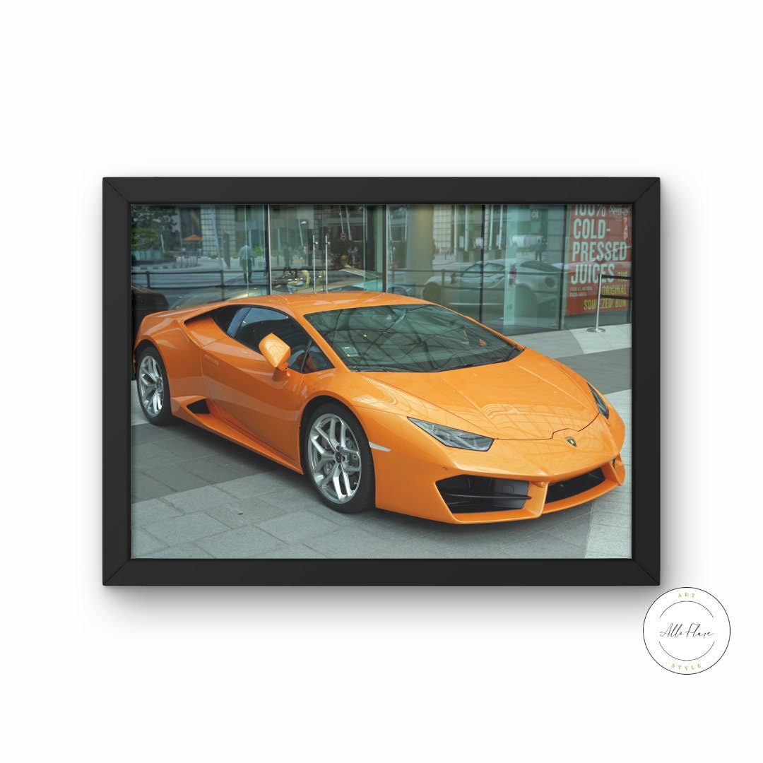 Lamborghini Poster INSTANT DOWNLOAD, Luxury car Poster, Designer Wall Art, Luxury Fashion Wall Art, Download Car Poster, Glam horizontal
