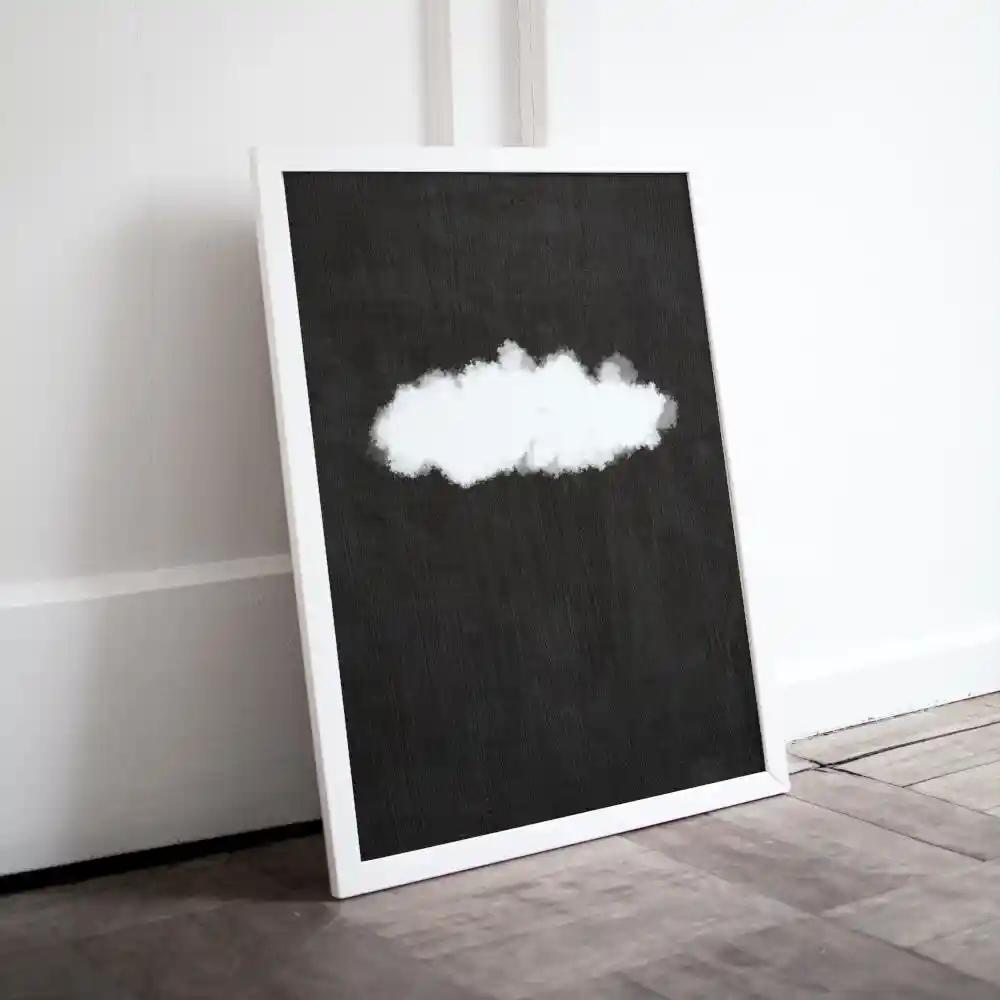 Solitary Cloud Poster INSTANT DOWNLOAD, Indie wall art, Cloud Photo Print, Night sky, Mystical Celestial, Minimalist Cloud Art, Sky Wall Art