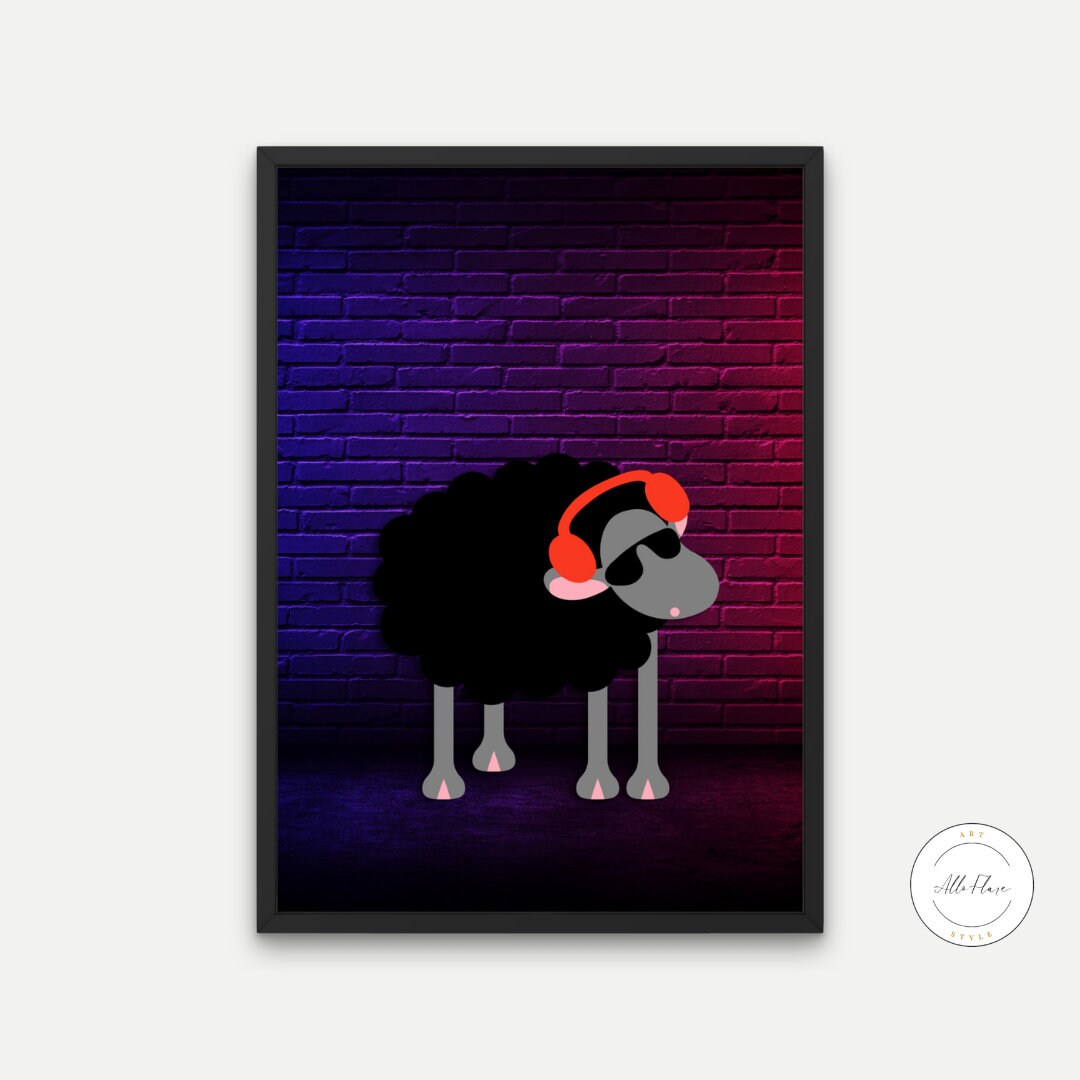 Black Sheep Poster DIGITAL DOWNLOAD ART PRINTS, sheep wall art, Indie room décor, Music poster, concert poster, Grunge room decor, weird poster, funny | Posters, Prints, & Visual Artwork | art for bedroom, art ideas for bedroom walls, art printables, bathroom wall art printables, bedroom art, bedroom pictures, bedroom wall art, bedroom wall art ideas, bedroom wall painting, buy digital art prints online, buy digital prints online, canvas wall art for living room, classic rock wall art, concert poster, digit