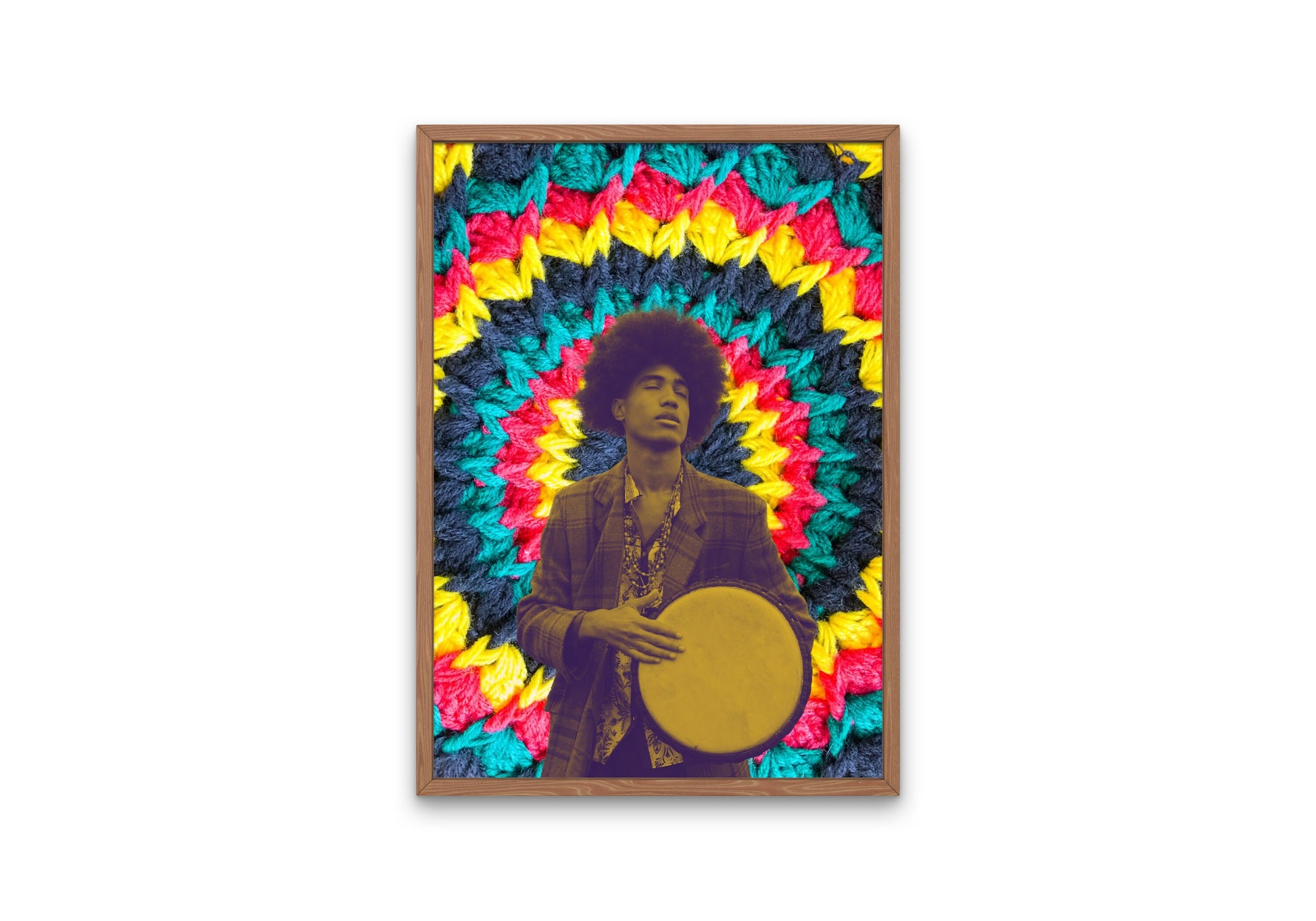 Hippie Guy Wall Print INSTANT DOWNLOAD, Flower power décor, hippie poster, 70s Wall Art, Colorful Art, trippy painting, Bob Marley inspired