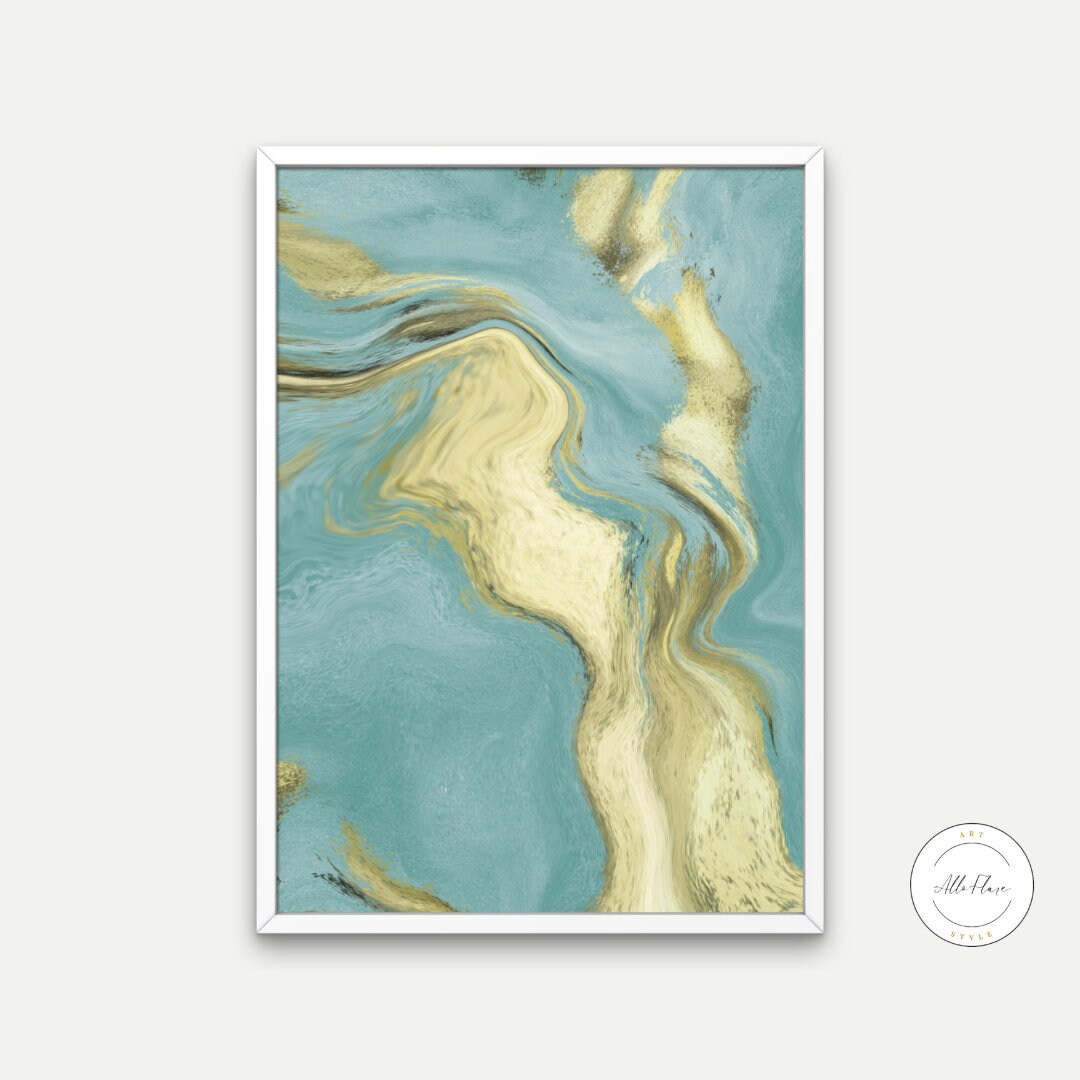 Turquoise Golden Coastal Abstract Wall Art DIGITAL DOWNLOAD ART PRINTS, beachy decor, turquoise golden marble poster, Turquoise room décor, resin ocean | Posters, Prints, & Visual Artwork | abstract art prints, abstract simple, abstract watercolor, art for bedroom, art ideas for bedroom walls, art printables, Art prints abstract, bathroom wall art printables, beach art for wall, beach canvas art, beach resin art, beach wall art, beach wall decor, beachy wall decor, bedroom art, bedroom pictures, bedroom wal