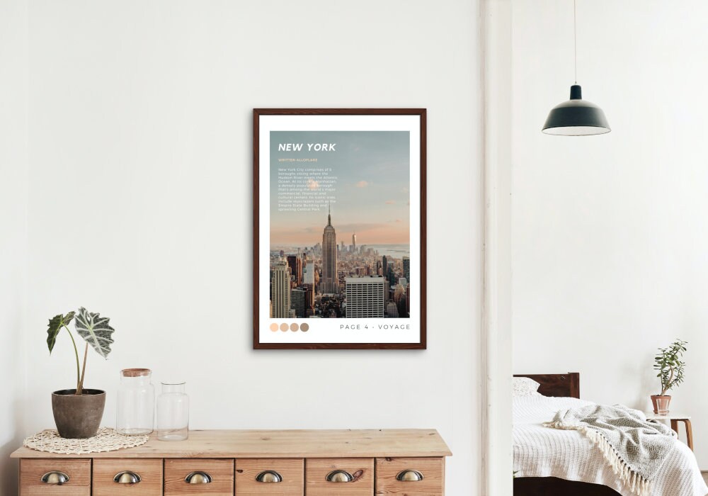 Vintage New York Travel Poster PRINTABLE, Travel Art Print, I heart New York, Famous places, nyc poster, Retro travel poster, vintage travel