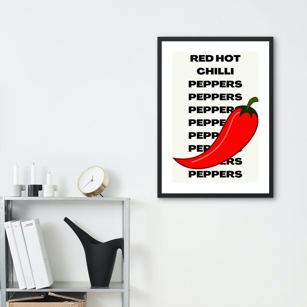 Red Hot Chili Peppers Poster INSTANT DOWNLOAD, Alternative Rock, Music Wall Decor, Music Poster, 90s decor, chili peppers, rock roll poster