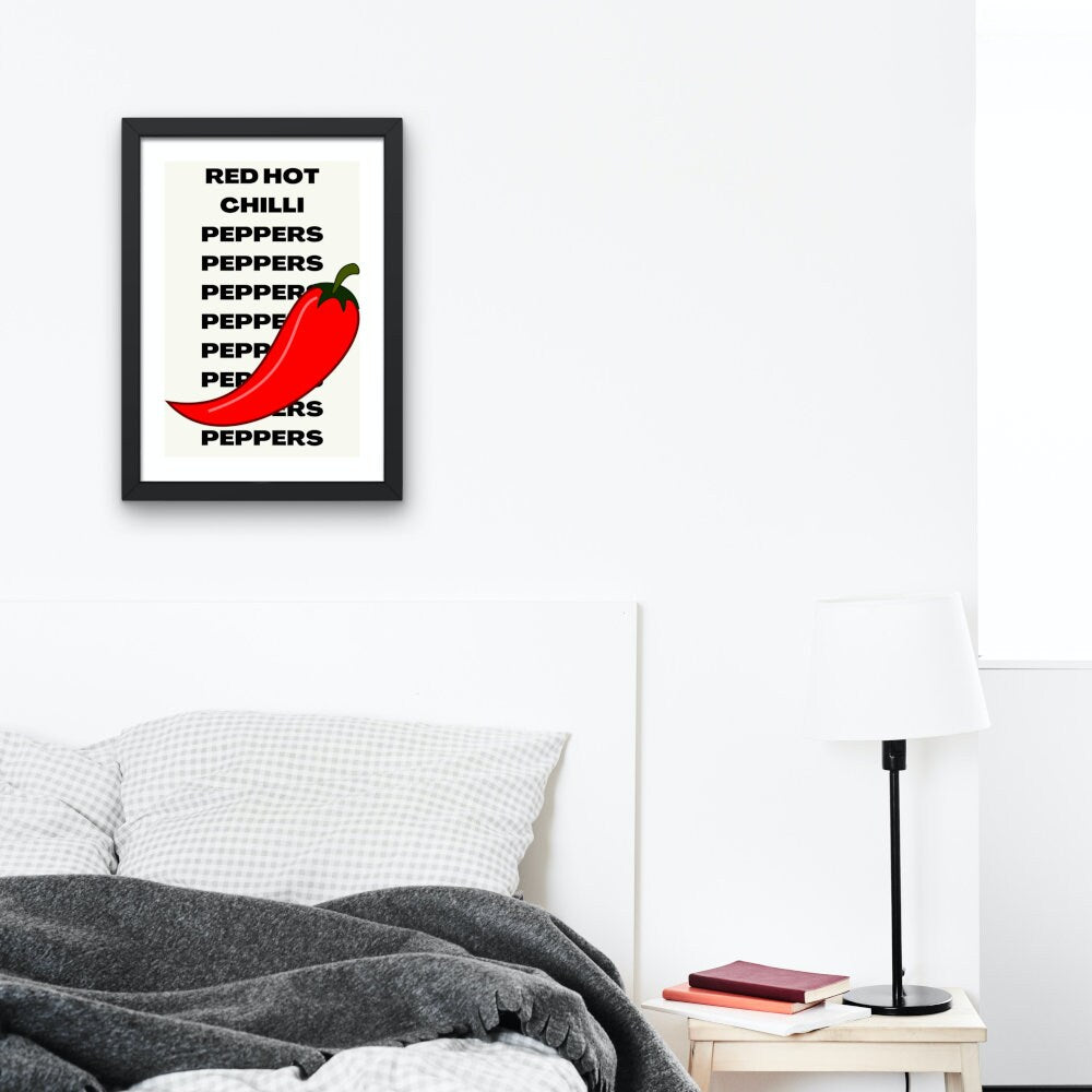 Red Hot Chili Peppers Poster INSTANT DOWNLOAD, Alternative Rock, Music Wall Decor, Music Poster, 90s decor, chili peppers, rock roll poster