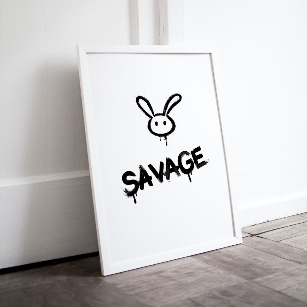 Savage Poster Graffiti Print INSTANT DOWNLOAD, Hip hop culture poster, Urban art print, Hip hop lifestyle, Graffiti poster, rapper posters
