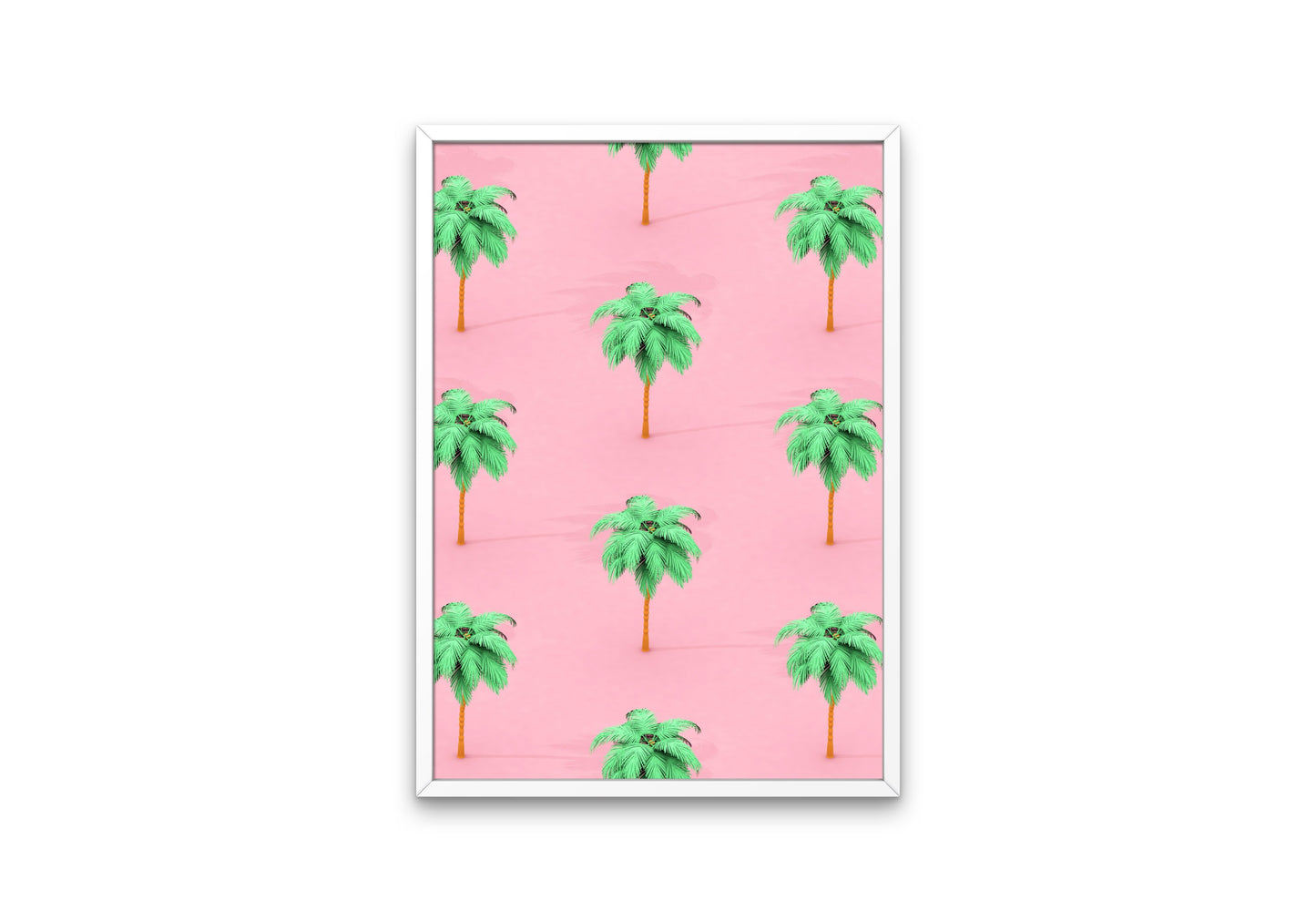 Pink Palm Trees Print Hot Pink Tropical Pattern Wrapping Paper by