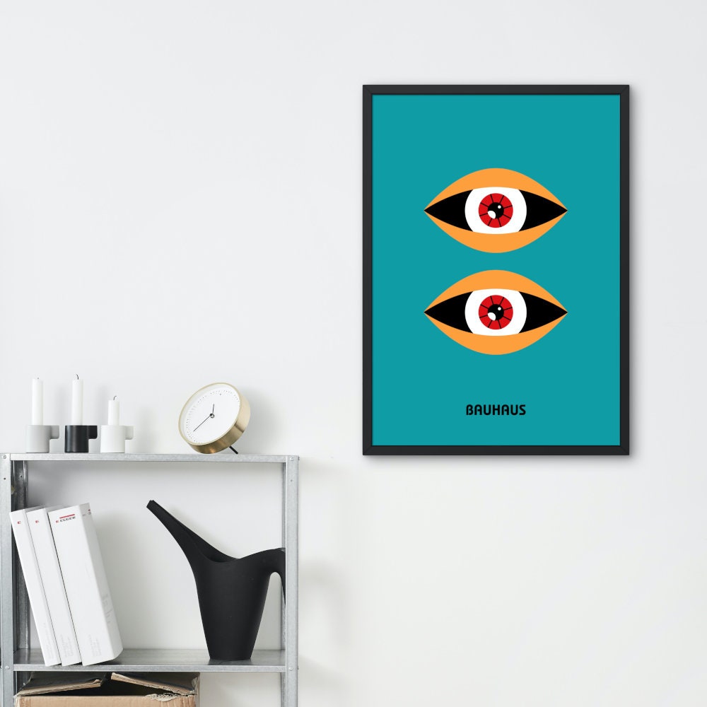 Bauhaus Poster set of 2 DIGITAL PRINTS, Trendy Art Print, Exhibition Wall Art, evil eye poster, Bauhaus poster set, bauhaus decor, Abstract