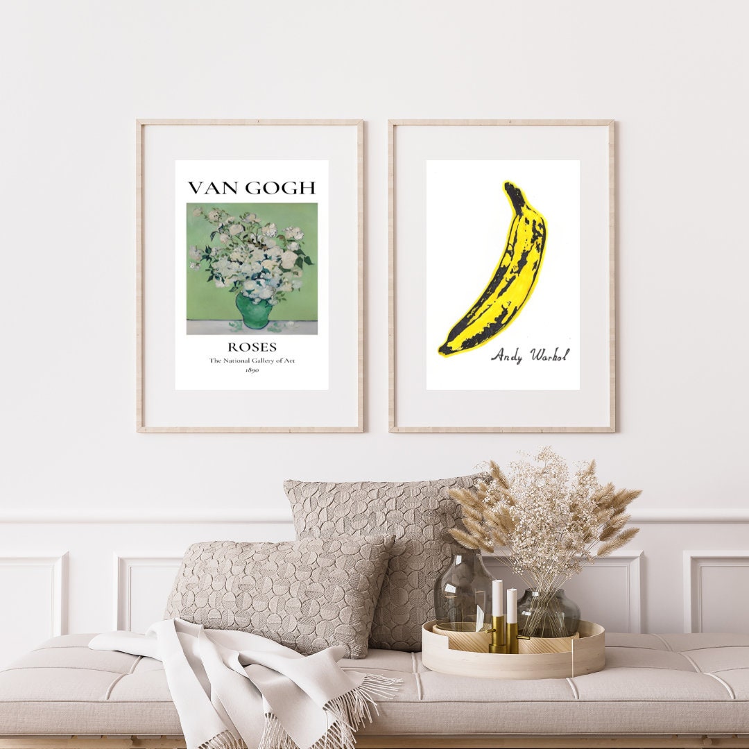 Eclectic Museum Exhibition set of 22 DIGITAL PRINTS, Trendy Art Print, Exhibition Wall Art, Bauhauss Matisse Van Gogh Picasso Monet Warhol