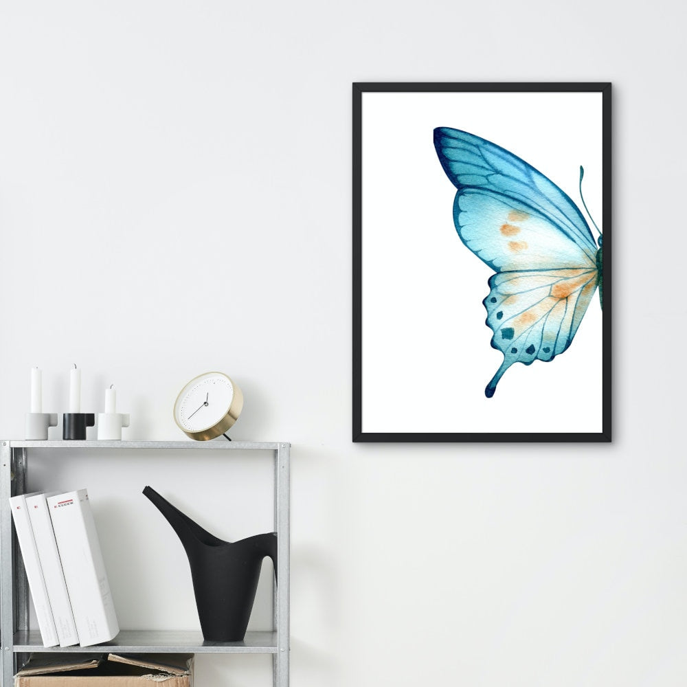 Butterfly Wall Art, Butterfly Wall Decor, Butterfly Art Print, on sale Navy Blue Wall Print, Butterfly set of 2